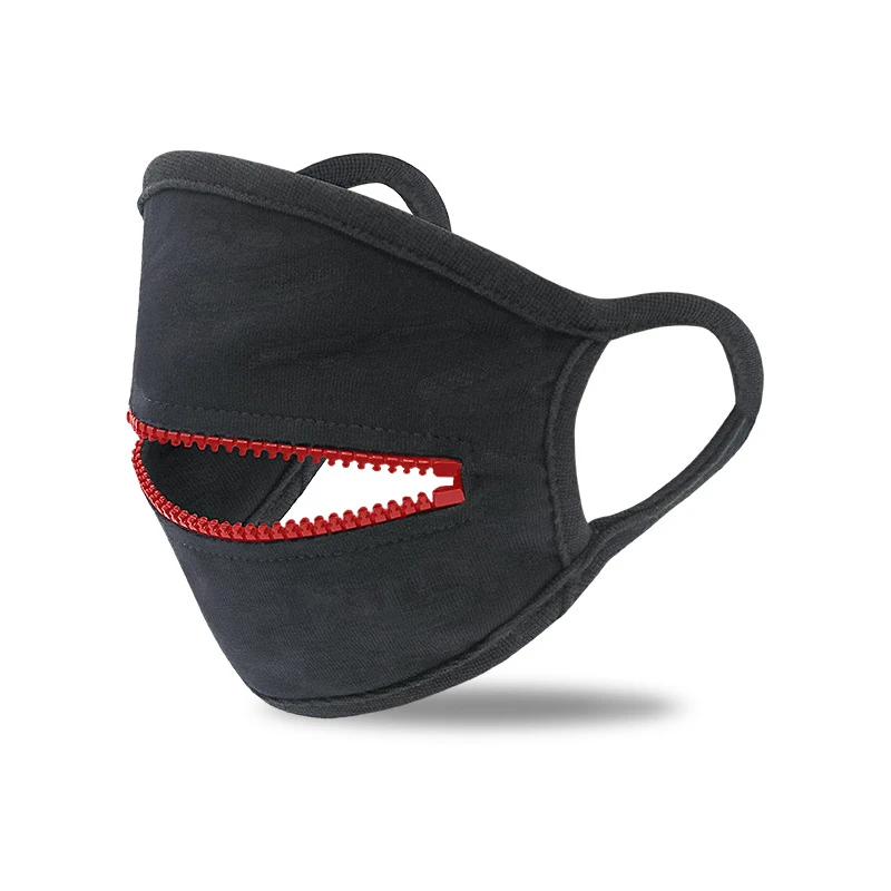 Black Zipper 2-layer Dust-proof And Warm Cycling Mask