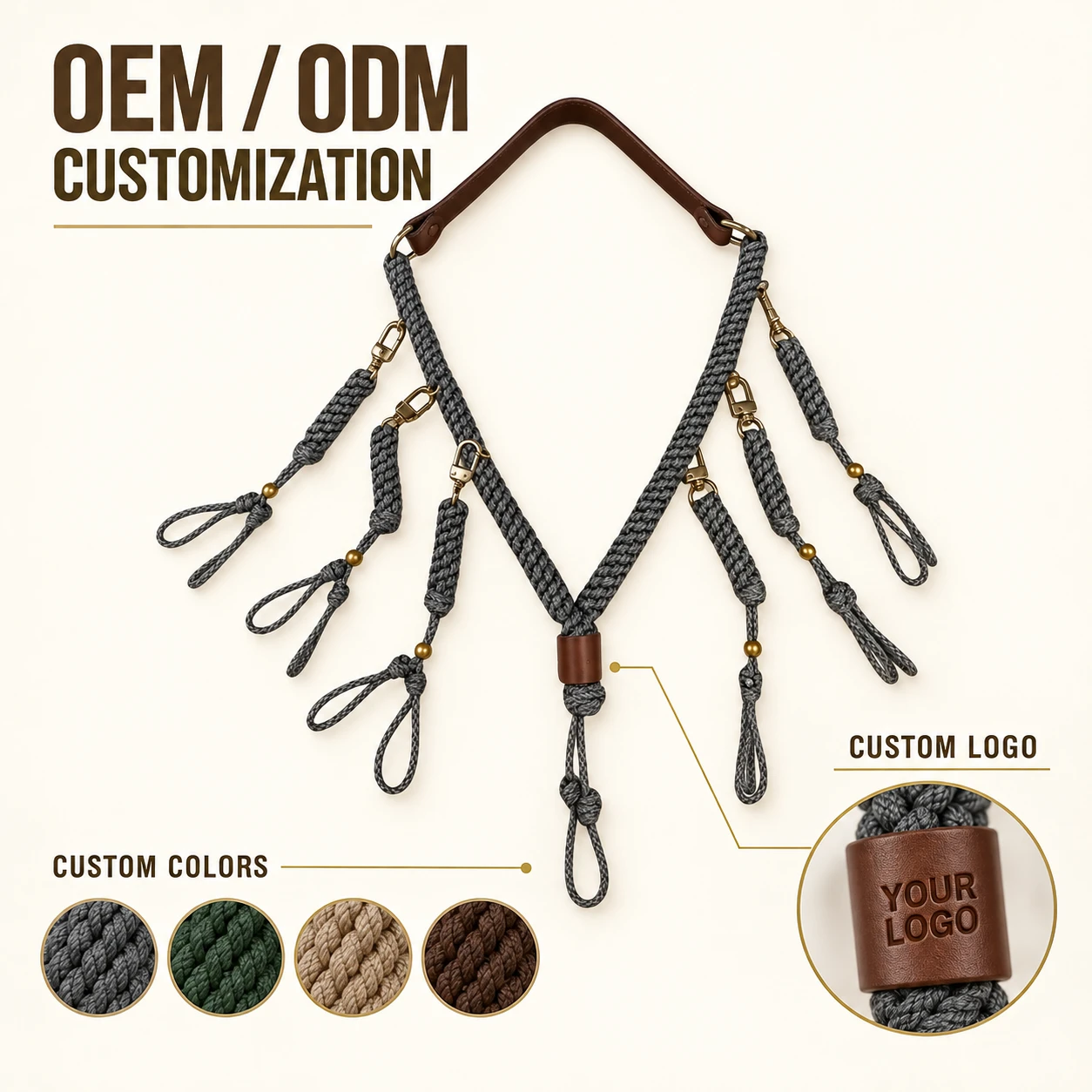 Camo Duck Call Lanyard Eco-Friendly Waterproof Durable Cotton Multi Loop Hunting Game Call Holder Duck Goose Waterfowl Hunting