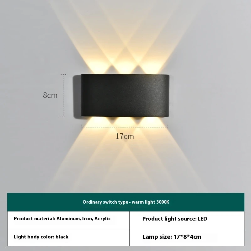 Outdoor Wall Lamp Waterproof Solar Intelligent Remote Control