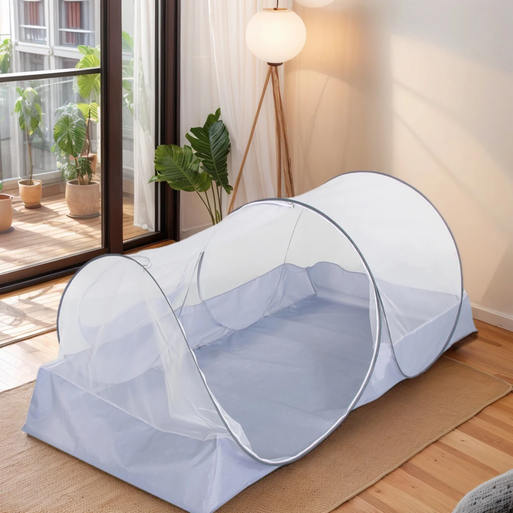 Anti Fall Mosquito Net Foldable Full Bed Safety Mosquito Tent Encrypted Mesh Anti Mosquito Sleep Net For Single Bed Dormitory Travel