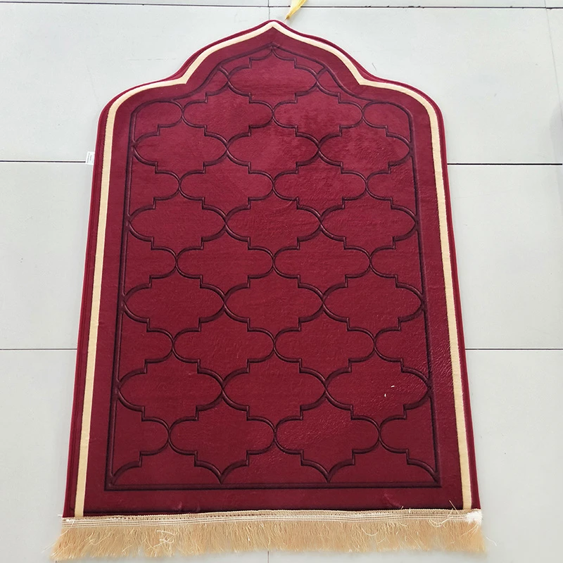 Simple Washable Flannel Printed Sponge Plaid Carpet