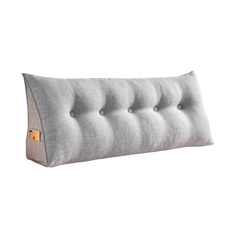 Cotton And Linen Removable And Washable Triangle Bedside Cushion Big Backrest Waist Cushion Bed