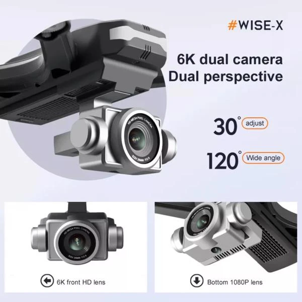 4DRC V14 Professional Drone 6K High-definition Dual Camera Wifi FPV Portable RC Quadcopter 2 Batteries, Logistics Randomly Sent By UPS And USPS.
