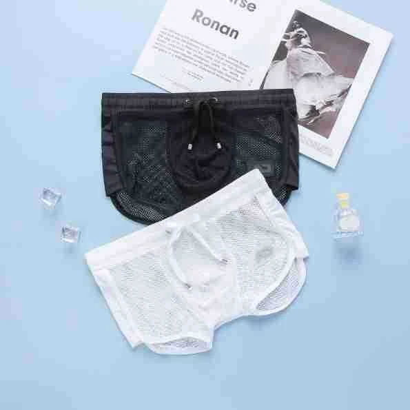 Men's Boxer Classic Loose Arrow Pants Breathable Mesh Men's S Shorts