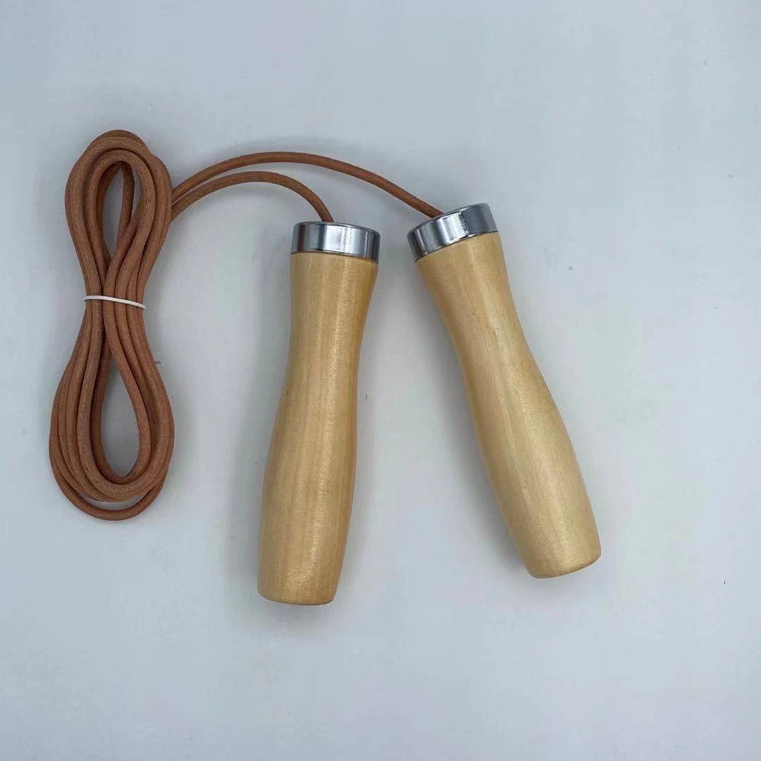 Real Cowhide Solid Wood Handle Bearing Rope