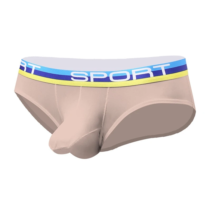 Sexy Three-dimensional Bullet Separation Bag Men's Underwear Panties Nylon Breathable Elastic Ice Silk Fabric