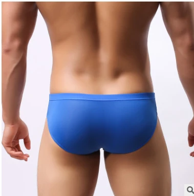 Ultra-thin Transparent Ice Silk Men's Briefs