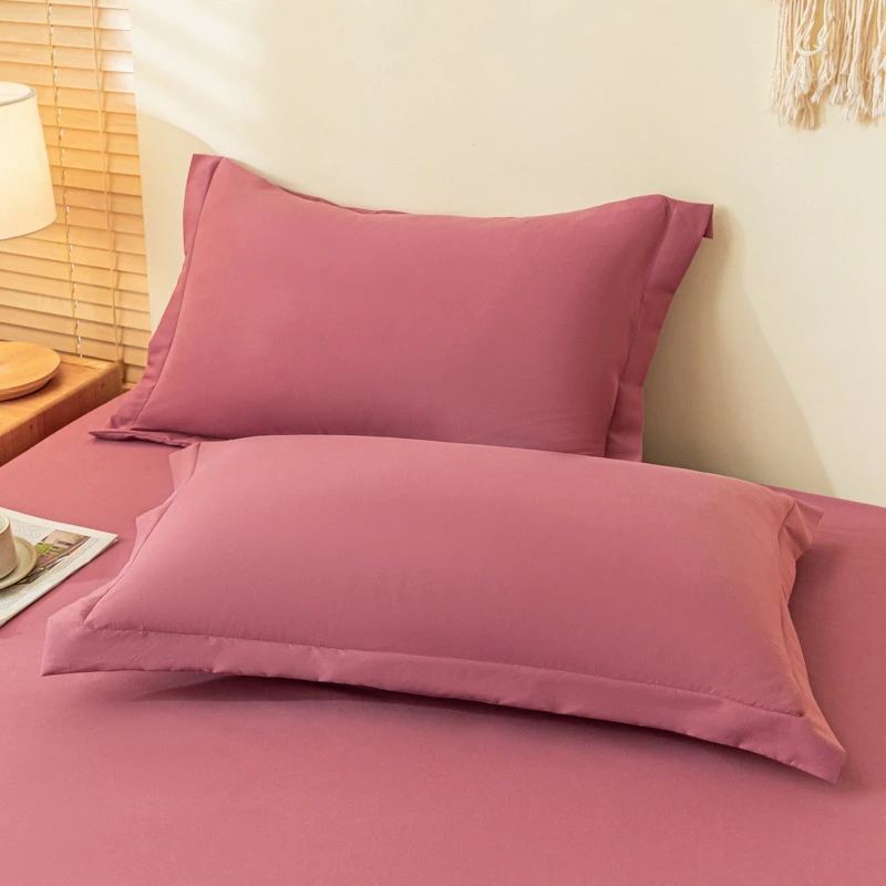 Modern Minimalist Washed Cotton Solid Color Pillowcase Pillow Insert Pairs