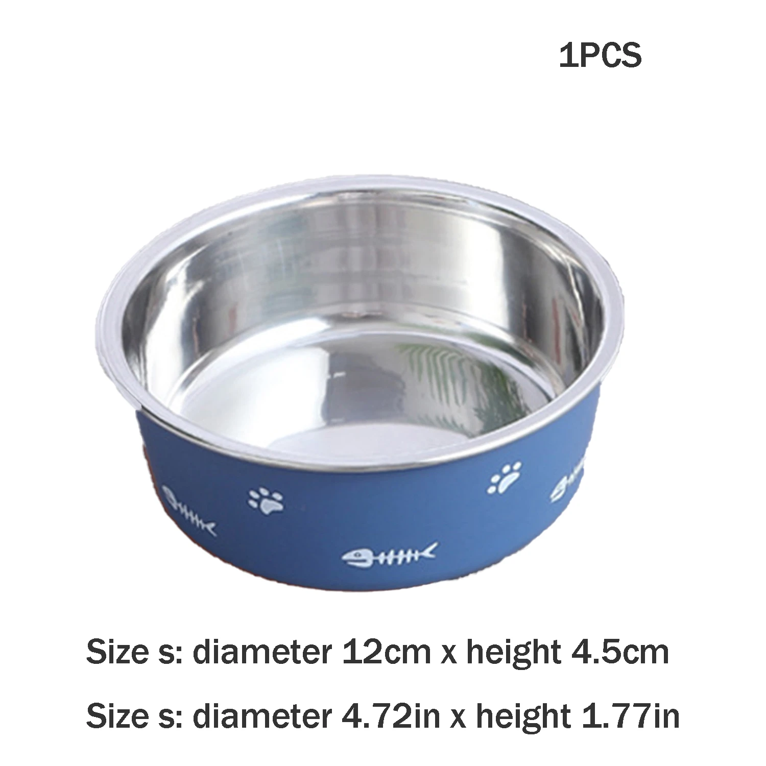 Pet Food Bowl Stainless Steel Pet Bowl New Double Thickened Floor Suction Dog Bowl Scandinavian Style Non-Slip Pet Bowl