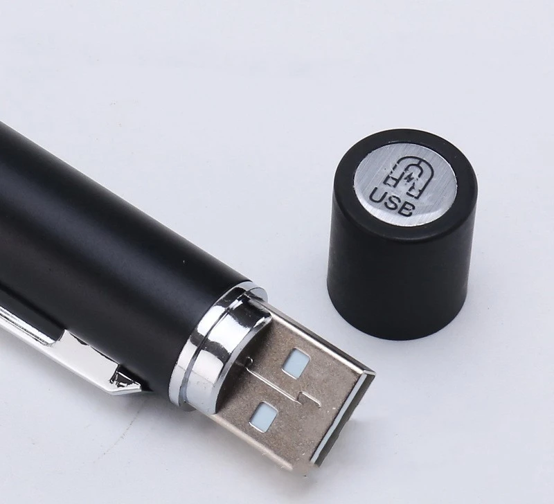 Led Stainless Steel Rechargeable Flashlight
