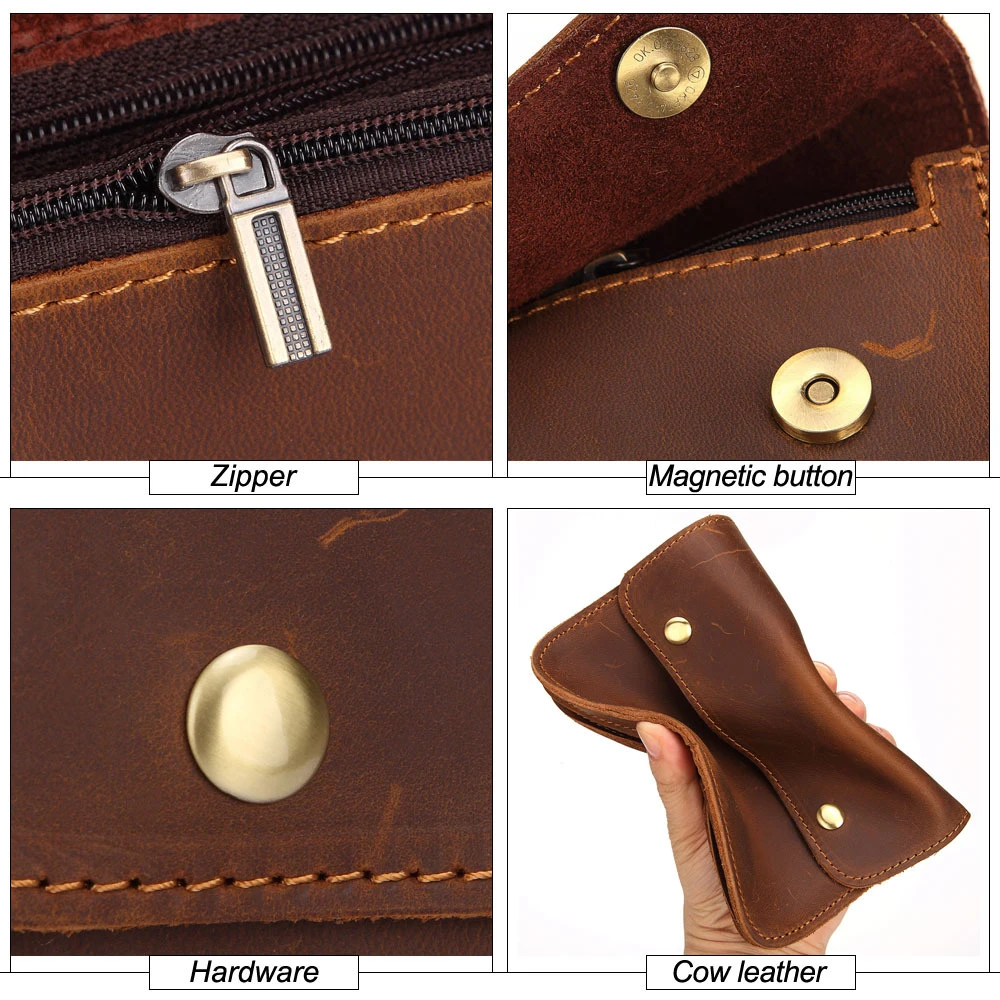 Horse leather leisure multifunctional belt bag