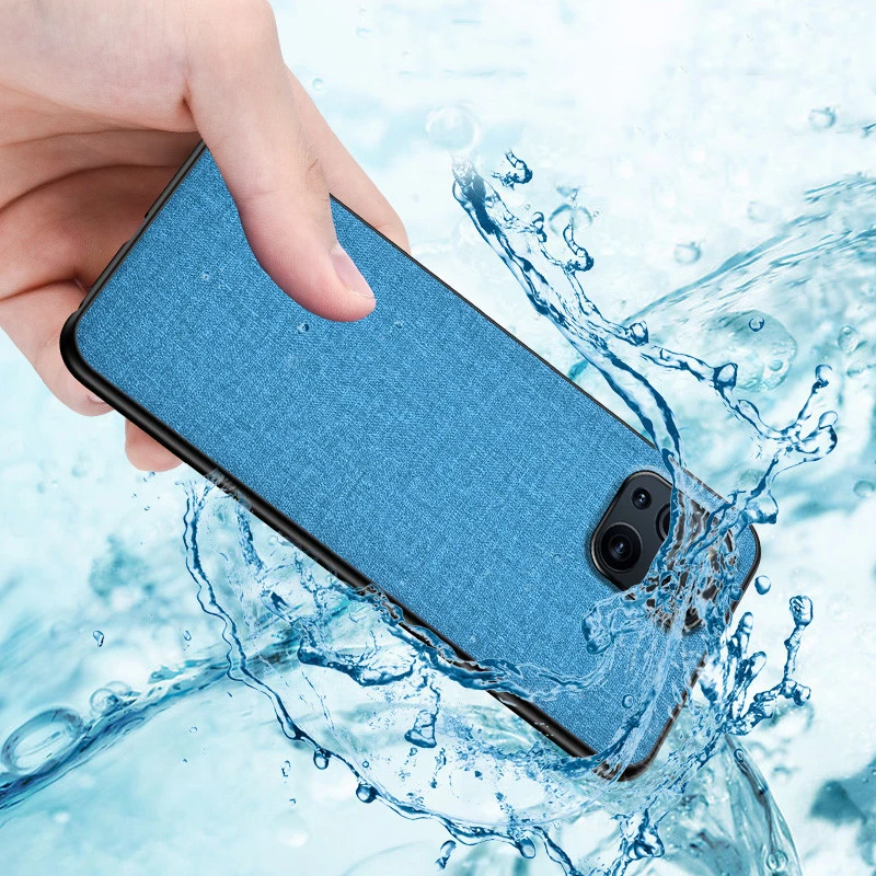 Mobile Phone Case Canvas Pattern Soft Edge Protective Cover Creative Back Shell