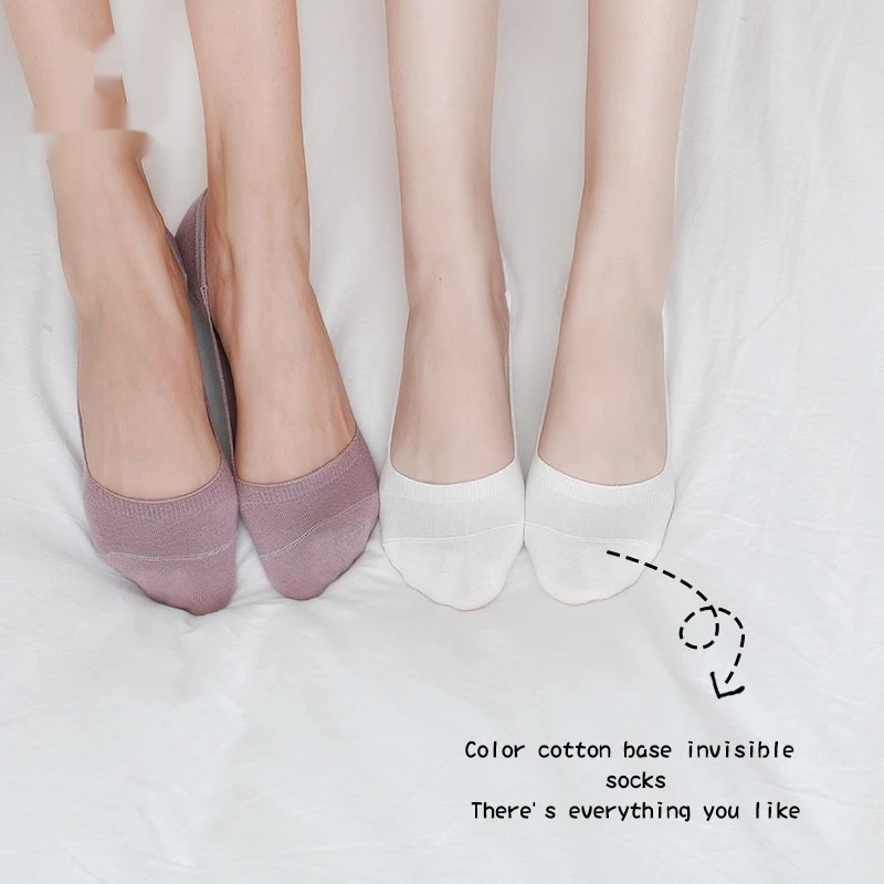 Women's Breathable Cotton Solid Color Invisible Foot Sock