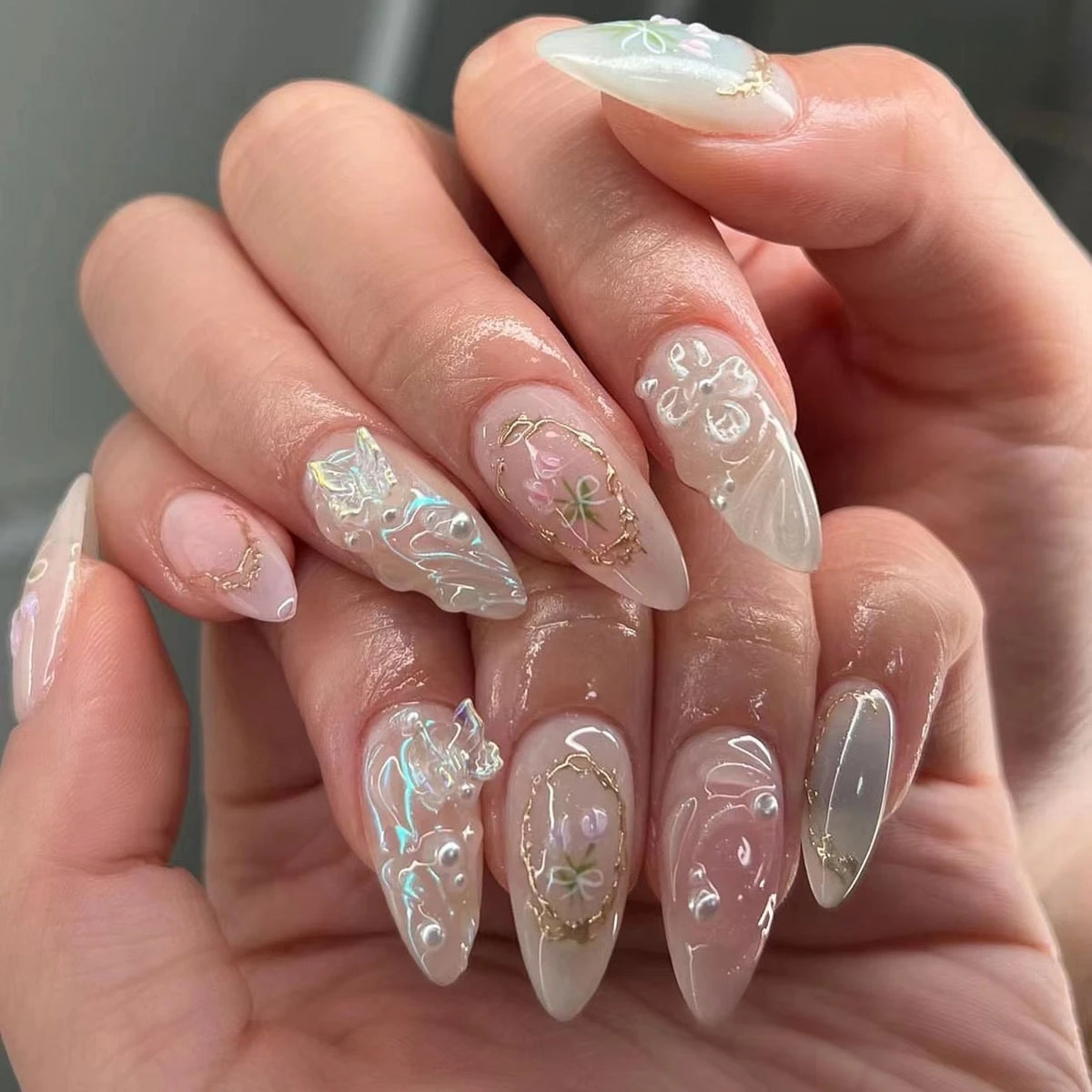 High-grade Aurora Manicure Fake Nail Tip