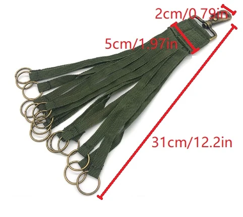 Outdoor Hunting Duck-Hunting Harness, Camouflage Waterfowl Trophy Strap, Durable Metal Ring Fabric Prey Hook