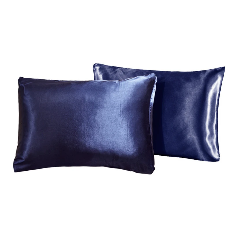 Bedding Pillowcase Pure Color Simple Satin Imitation Silk Pillowcase