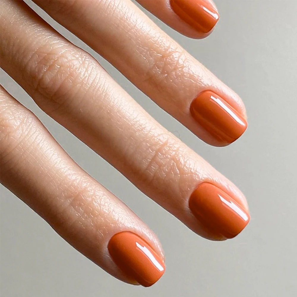 Classic Solid Color Fake Nails Color Short Square