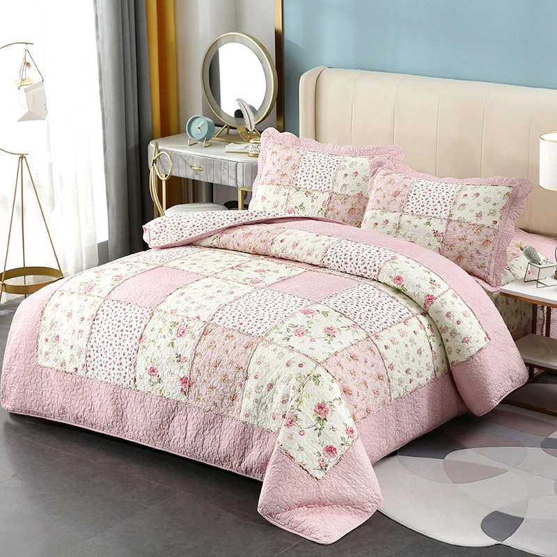 European And American Pastoral Style Bed Three-piece Set Bedspread