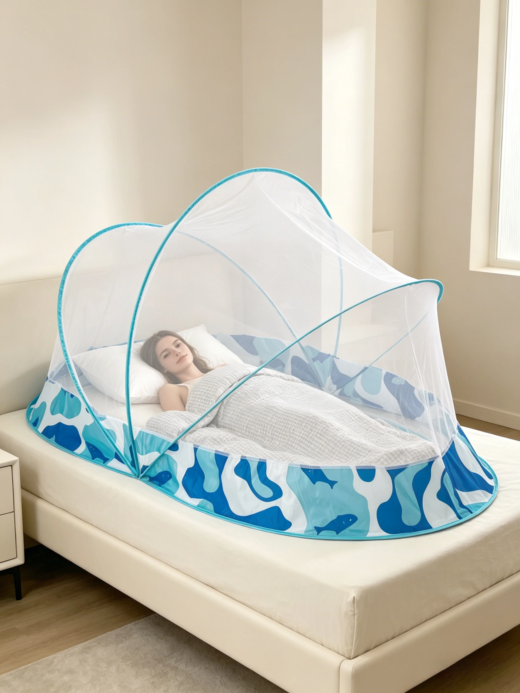 Student Mosquito Net Dense-Weave Portable Foldable Full-Body Mosquito Net For Outdoor Camping