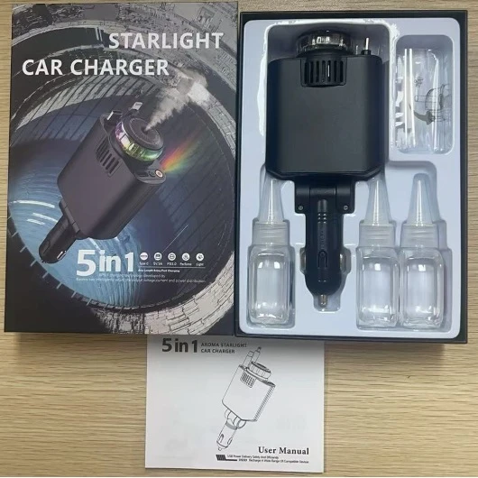 Multifunctional Purple Light Car Phone Charger