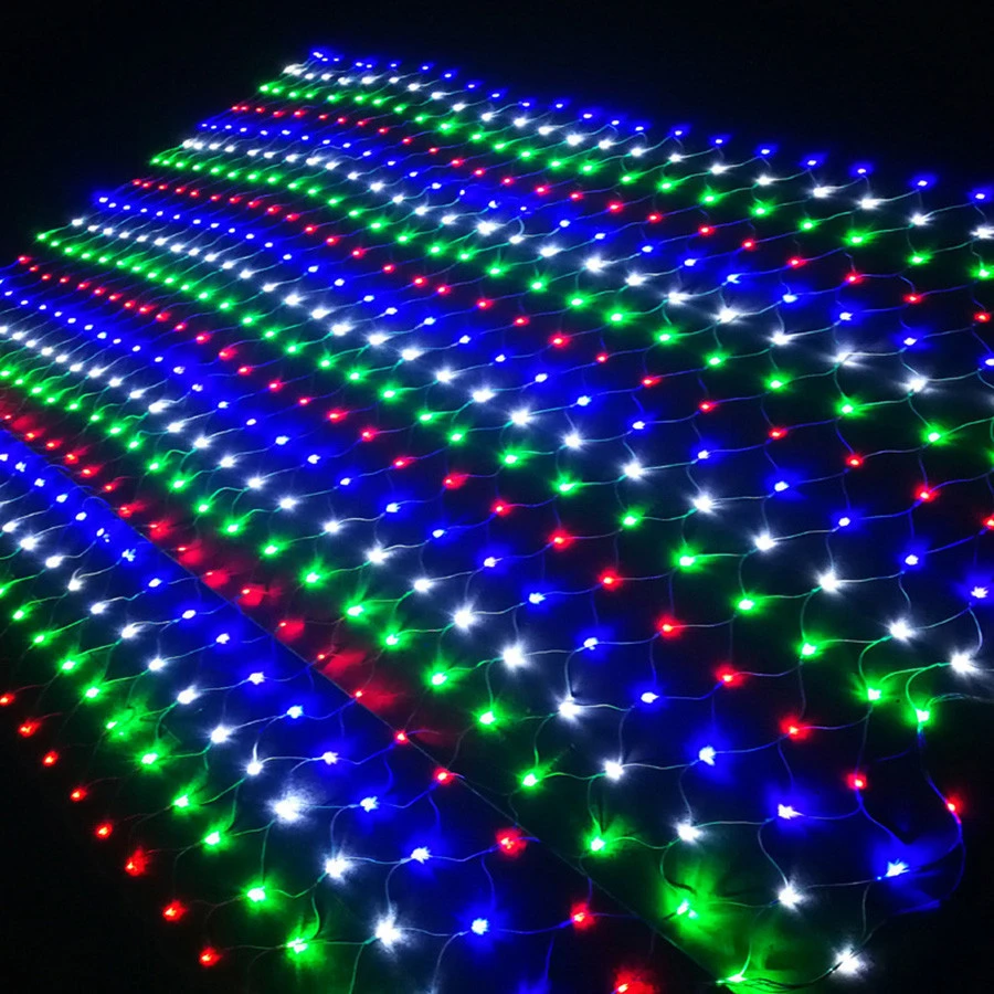 Solar Fishnet Lamp LED Outdoor Courtyard Garden Decorative Colored Light String Low Voltage Mesh Lattice