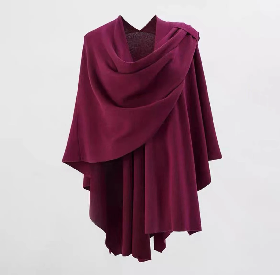 Women's Fashionable Warm Solid Color Inverness