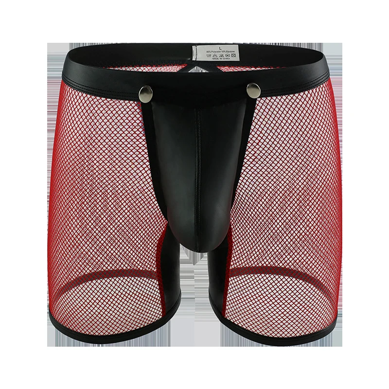 Fashionable Men's Mesh Underpants Boxer Sexy Hollow Low Waist