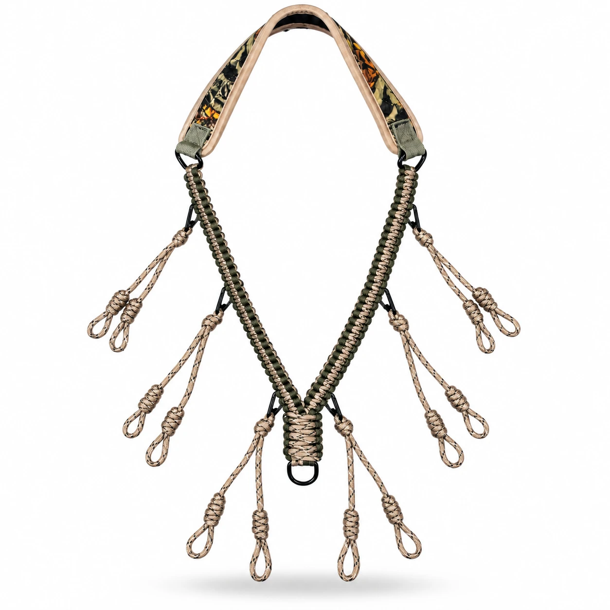 Hand Braided Nylon Duck Call Lanyard Drop Loops Durable Quick Release Lightweight High Pressure Waterfowl Hunting Call Holder