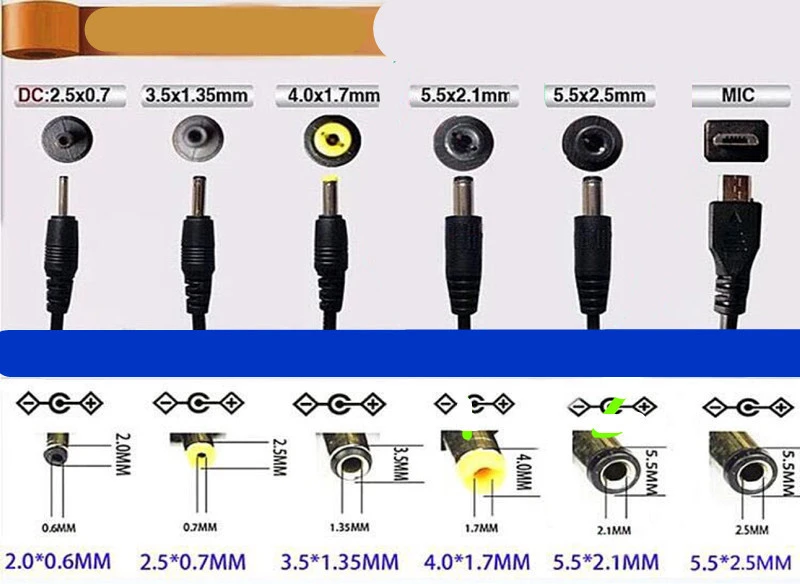 Male Power Adapter Plug In Adapter Cable