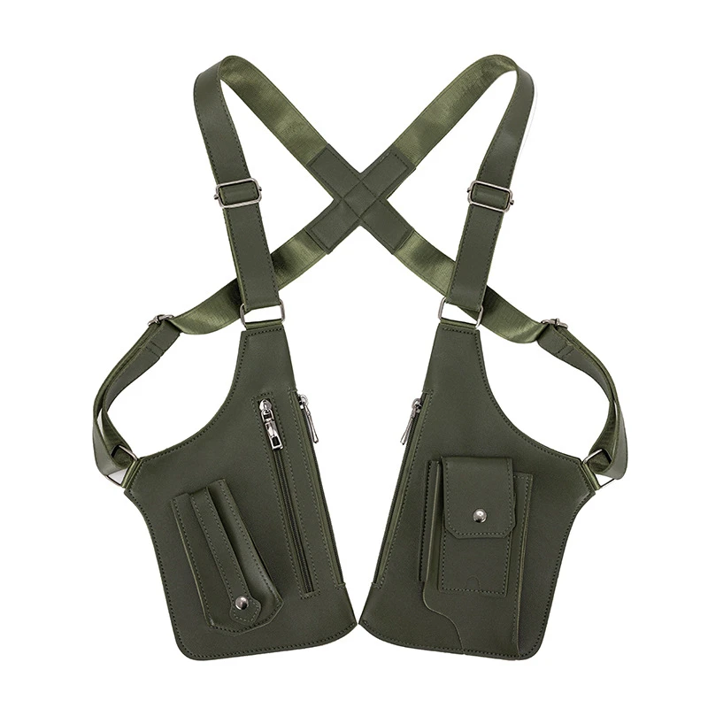 Men's Retro Underarm Backpack Belt Bag - Adjustable Crossbody Shoulder Bag for Travel Storage Multi Functional