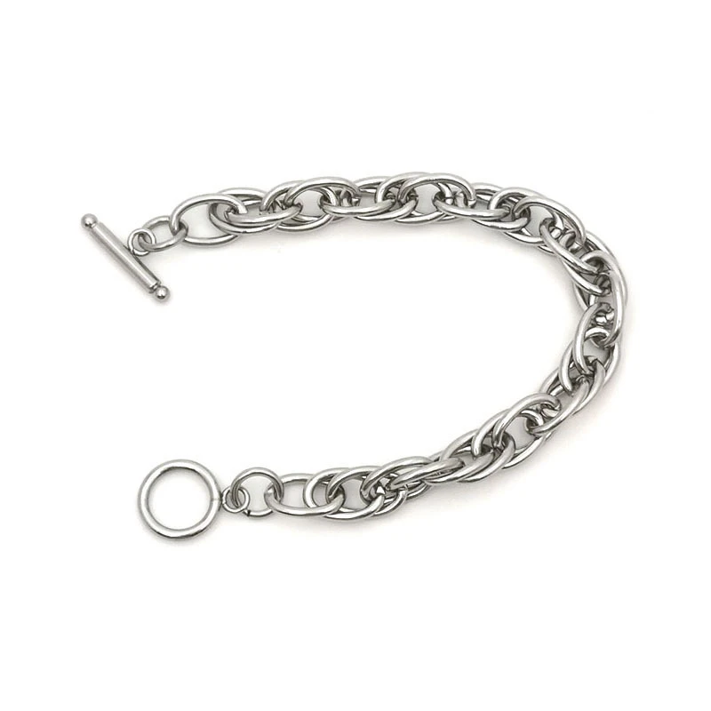 OT Buckle Titanium Steel Stainless Steel Rough Hand Ring Chain