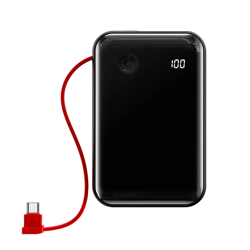 Small Square With Line Digital Display 3A Mobile Power Type-c Mobile Phone Application