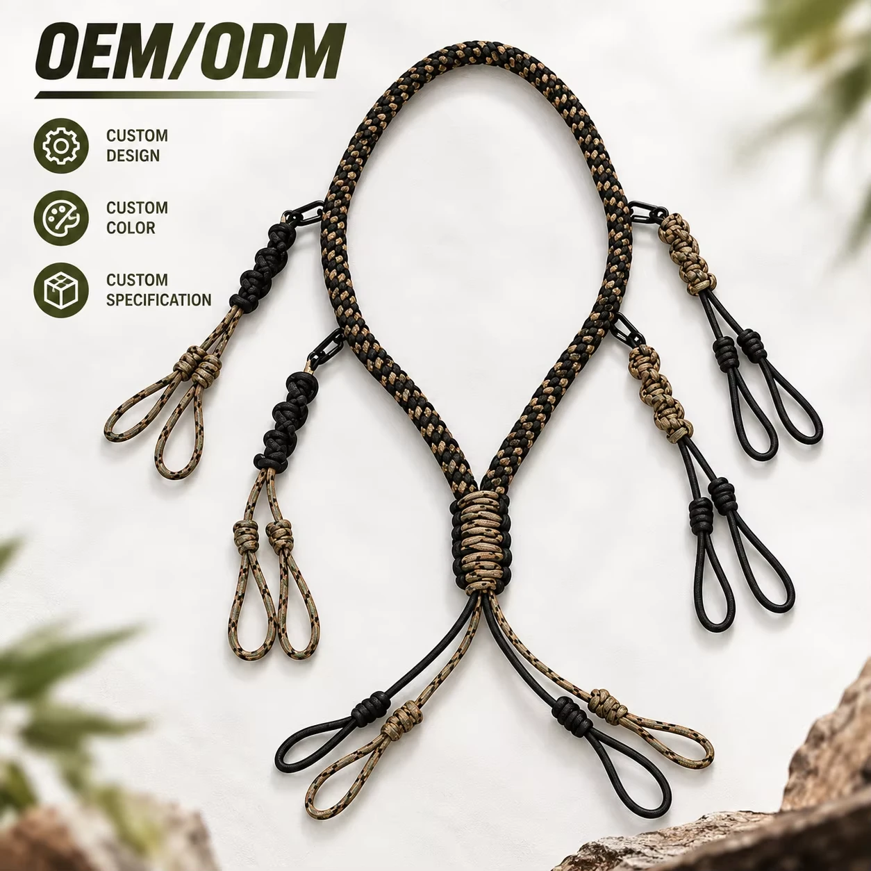 Nylon Duck Call Holsters Multiple Loops Adjustable High Pressure Hunting Game Call Holder Waterfowl Outdoors Durable