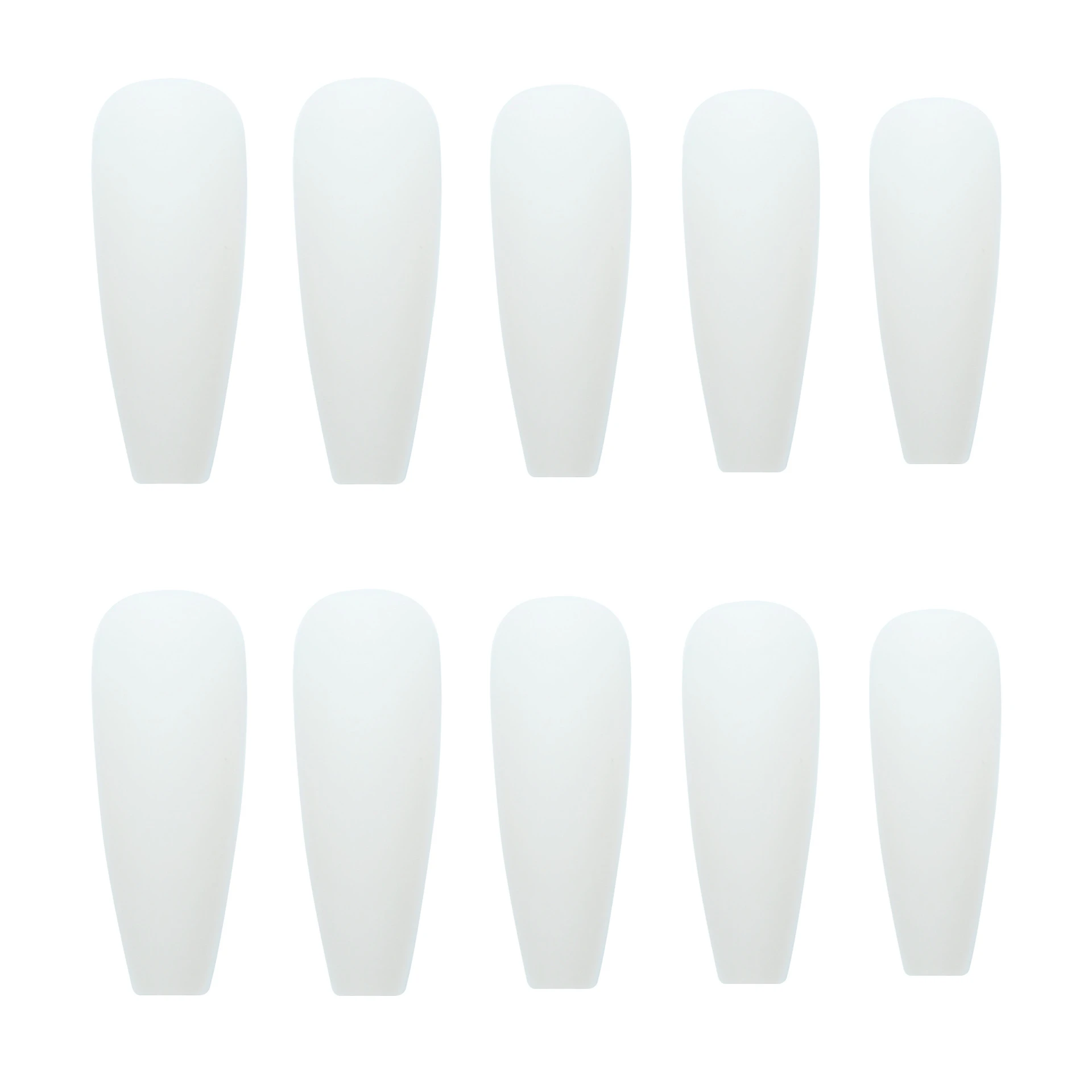 White Long T Grinding Fake Nail Tip Wear