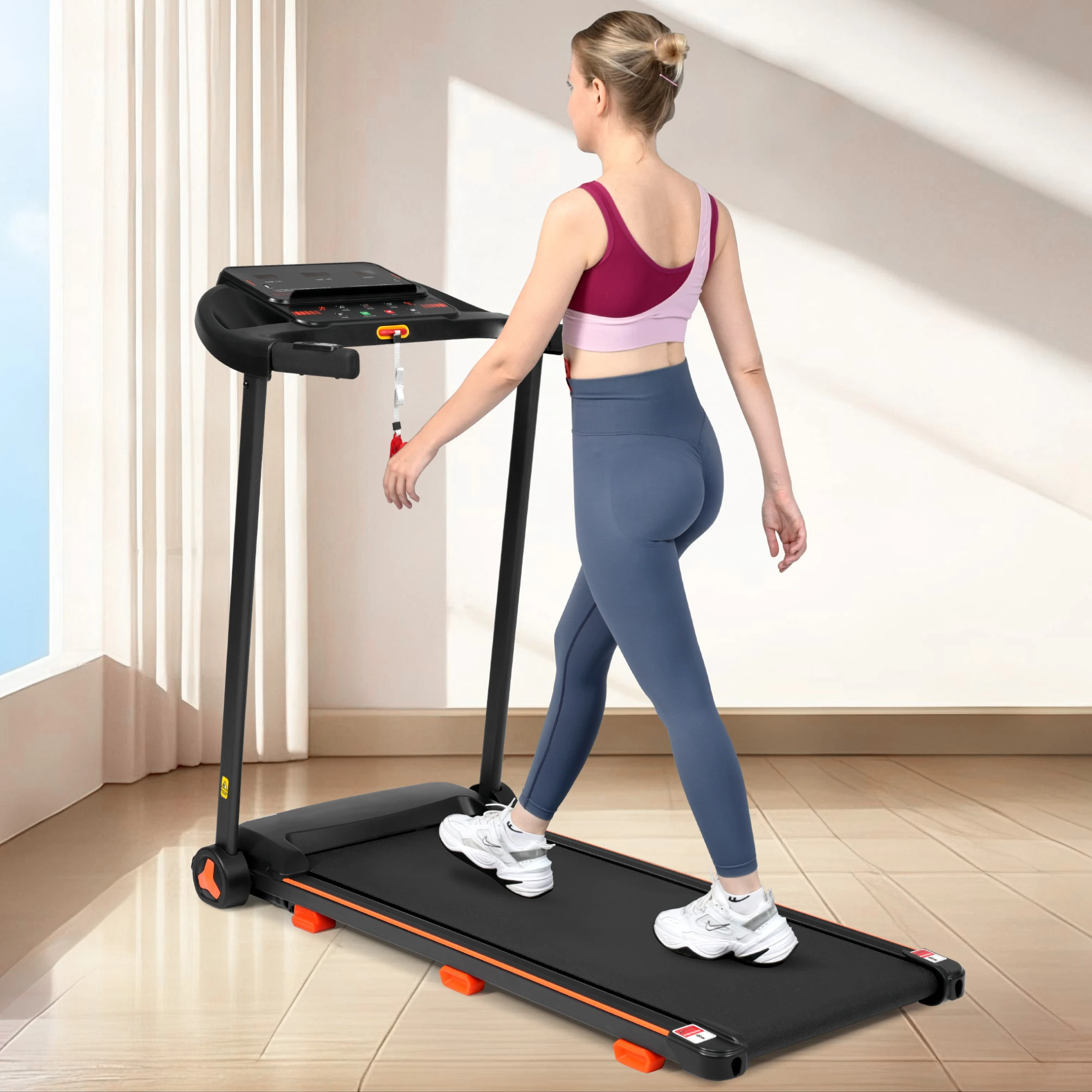 Brand New Home Treadmill, 2.5HP Silent Folding Treadmill With Heart Rate Sensor, Weighing 300 Pounds, Banned Platform Temu