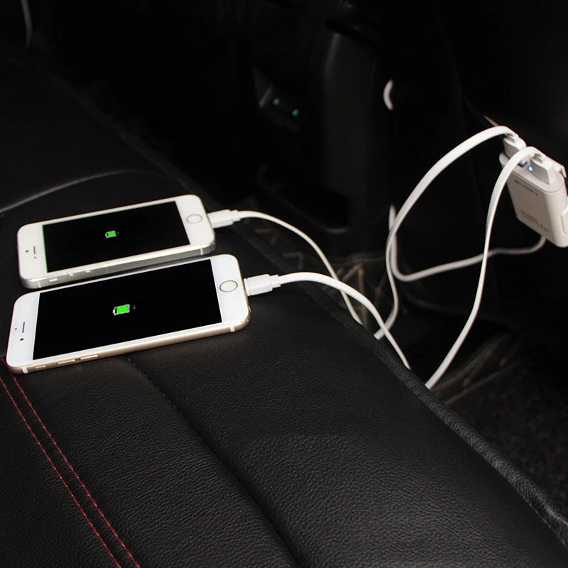 4-Port Usb Car Charger 6.8A Car Cigarette Lighter One With Two Car Charger