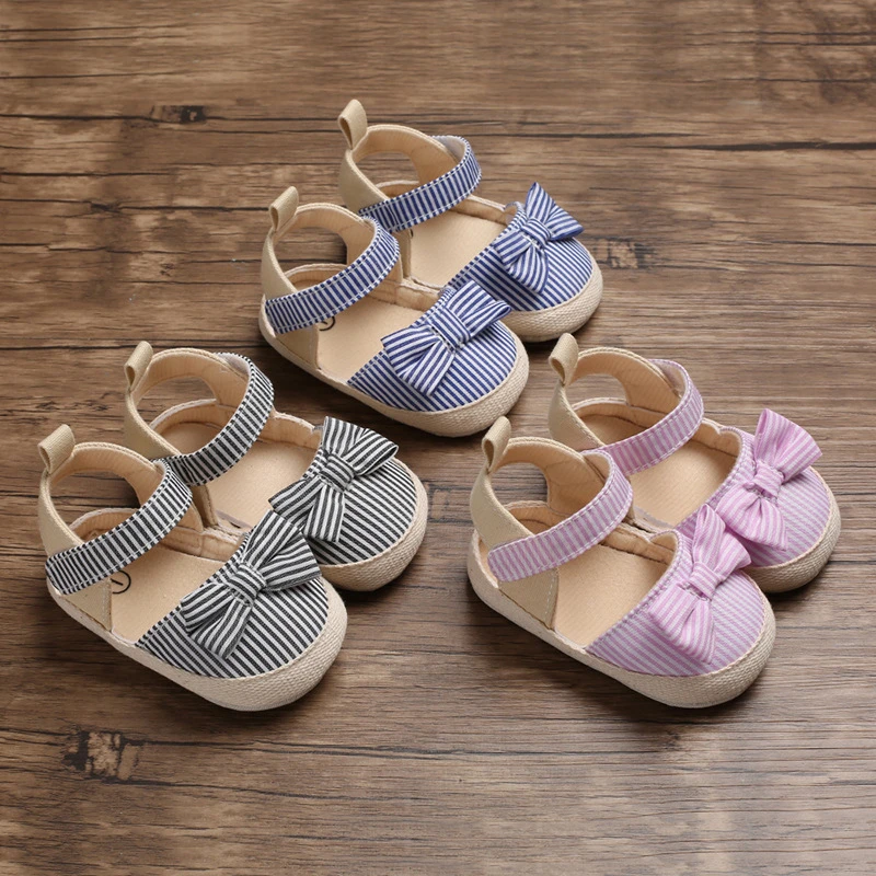 Hai Shenyue Summer 0-1 Year Old Female Baby Shoes Soft Sole Bow Princess Baby Toddler Shoes