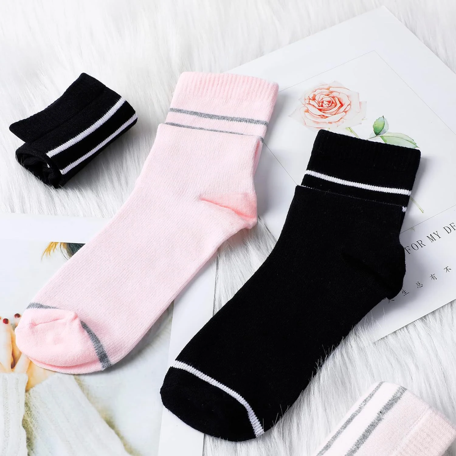 Pregnant Women Elastic Compression Mid-calf Calf Socks Female Skipping Rope Elastic Cycling