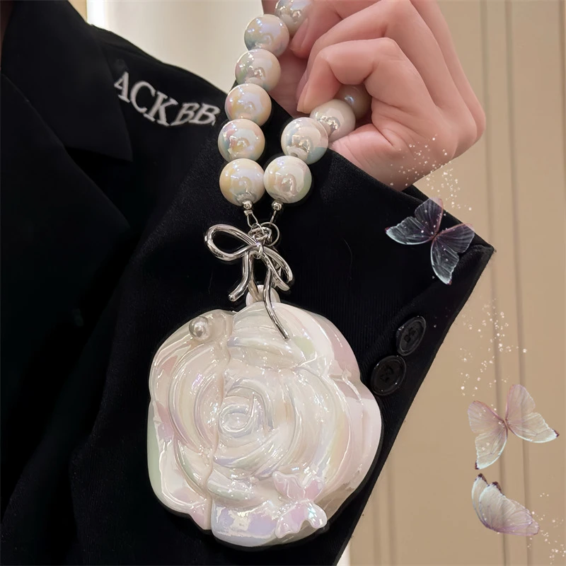 Pearl White Camellia Earphone Case