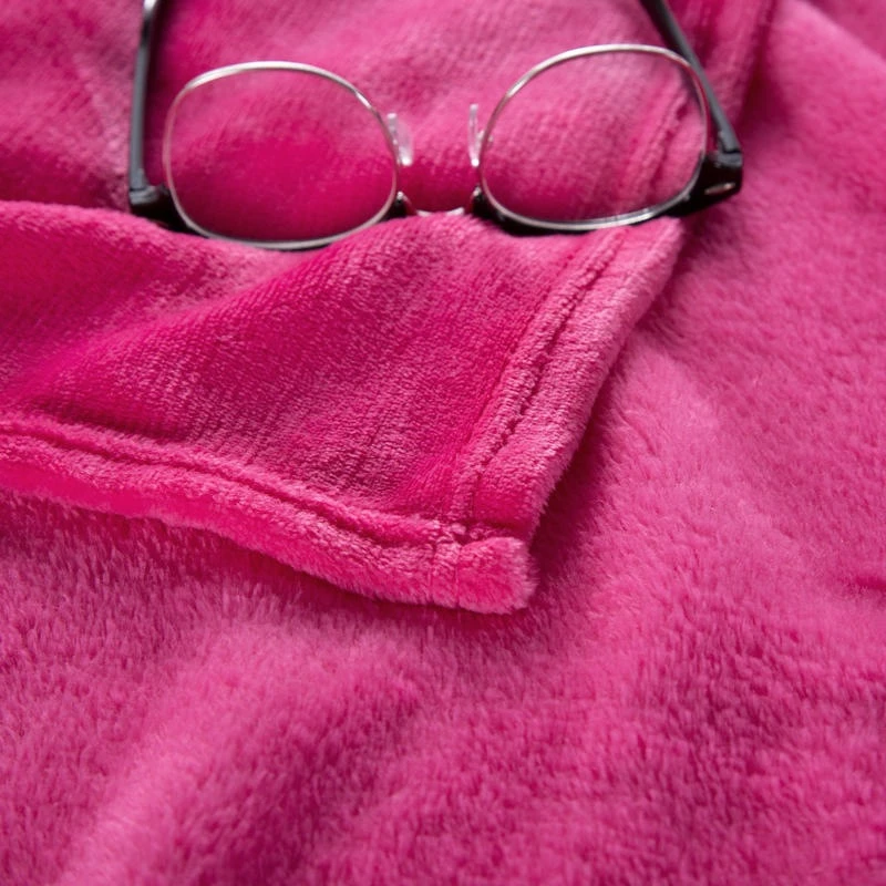 Solid Color Coral Fleece Yoga Blanket