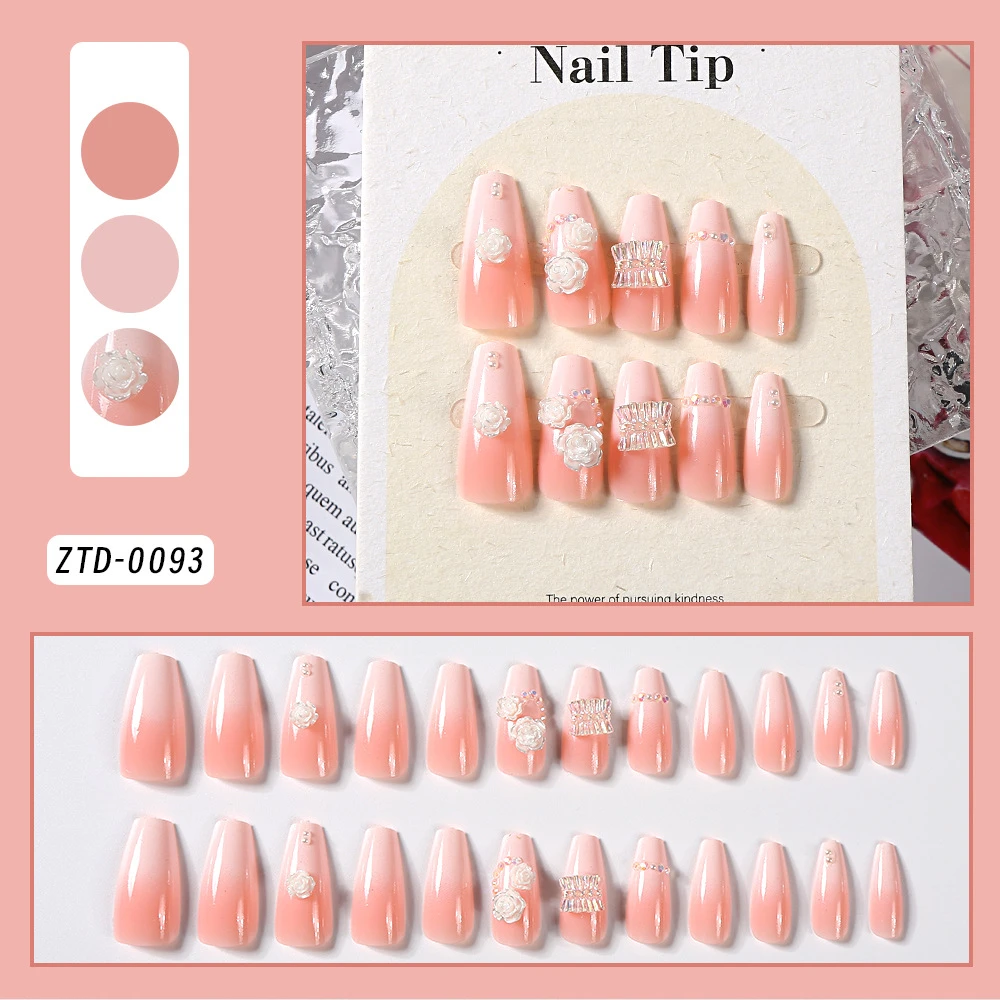Ice Crystal Multilayer Bow Nail Tip 3 Dstereo Nail Sticker