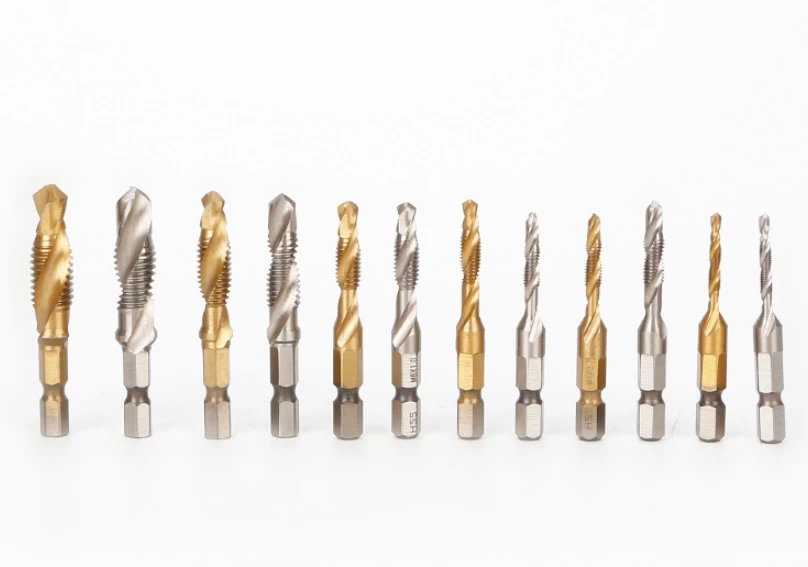 Wind Batch Hex Shank Twist Drill Bit Titanium Plated 6.35 Handle 10PC 13PC Set   High Speed Steel