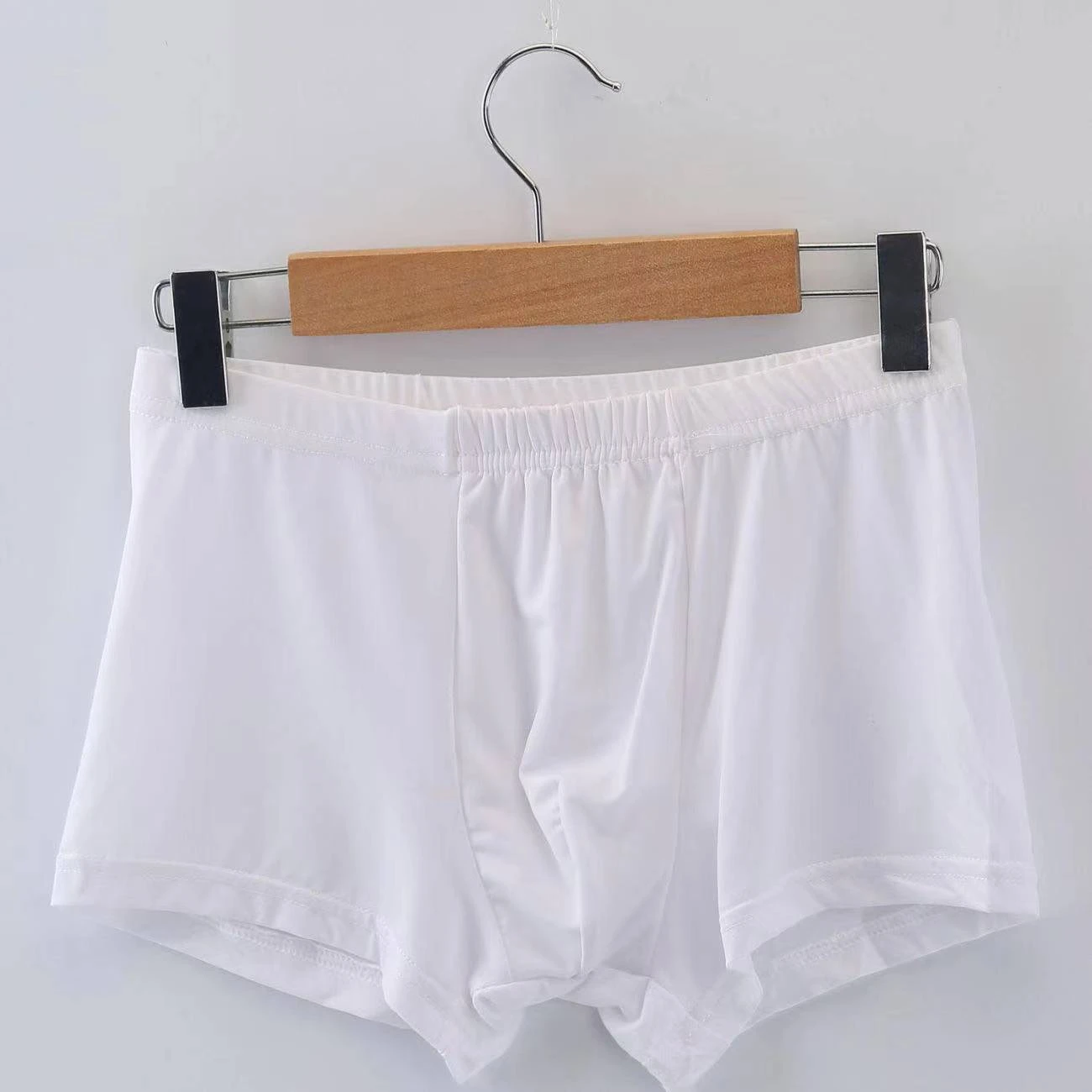 Men's Ice Silk Solid Color Boxer Shorts