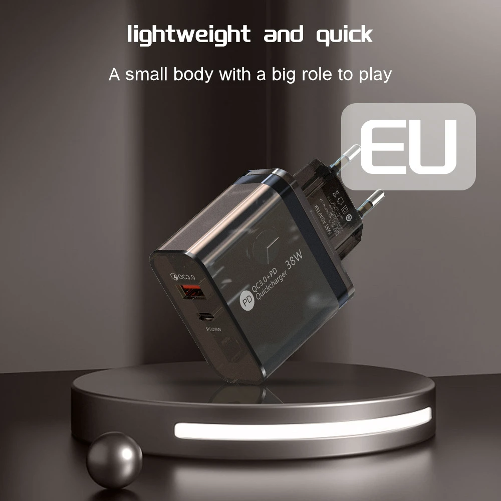 38W Transparent Case Charging Adapter
