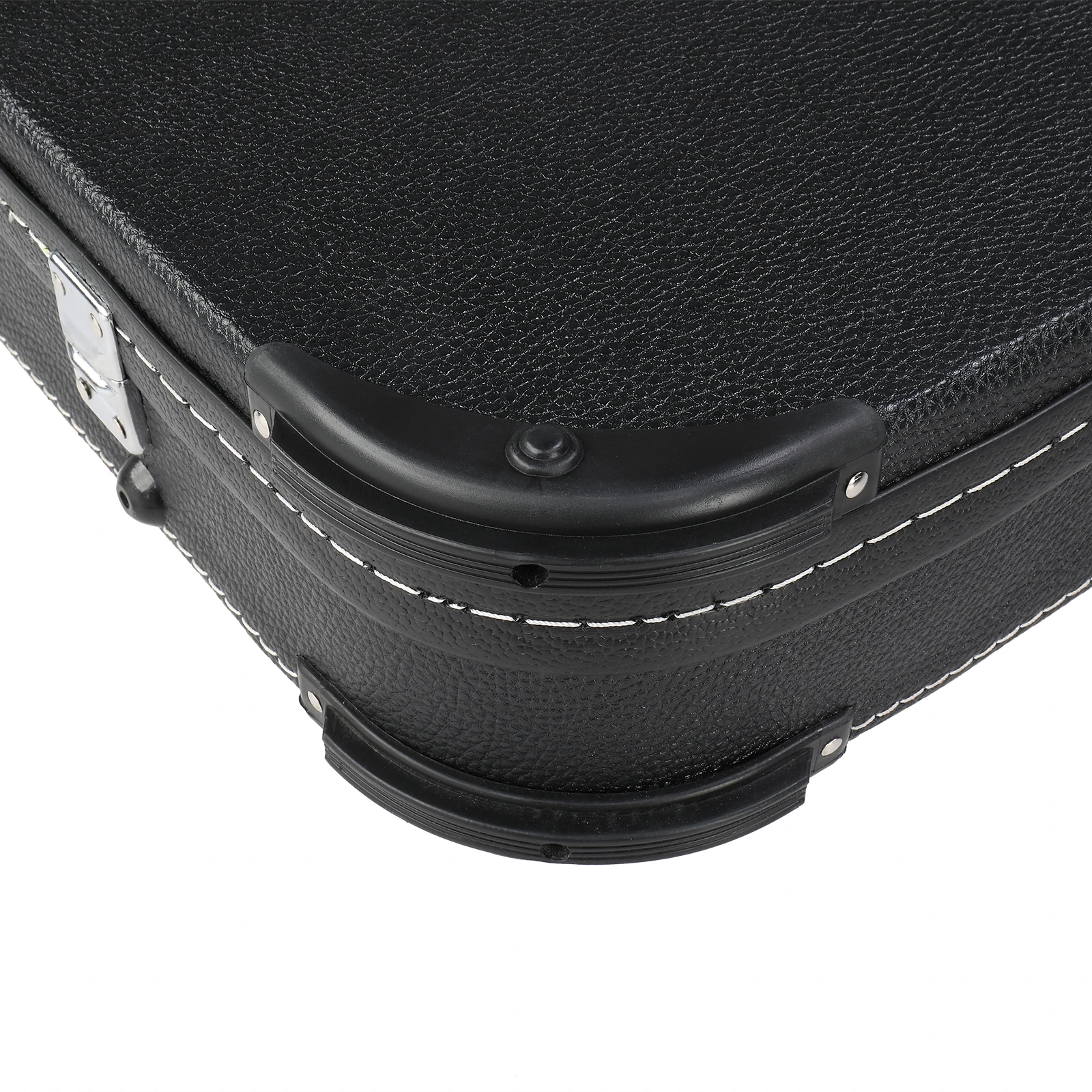 PVC Square  Angle Black Electric Guitar Leather Box