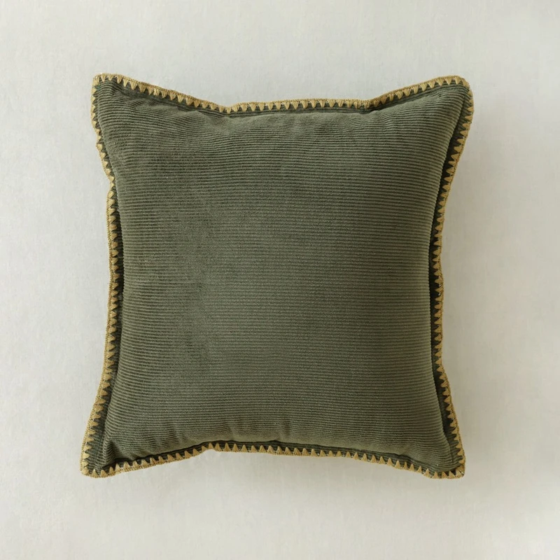 Home Fashion Simple Corduroy Couch Pillow